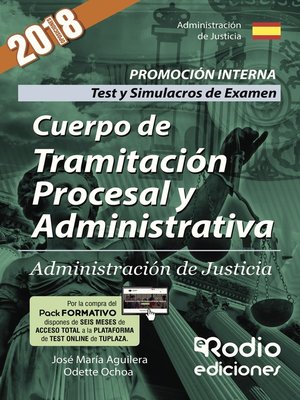 cover image of Cuerpo de Tramitación y Administrativa. Promoción Interna. Administración de Justicia. Test y Simulacro de Examen